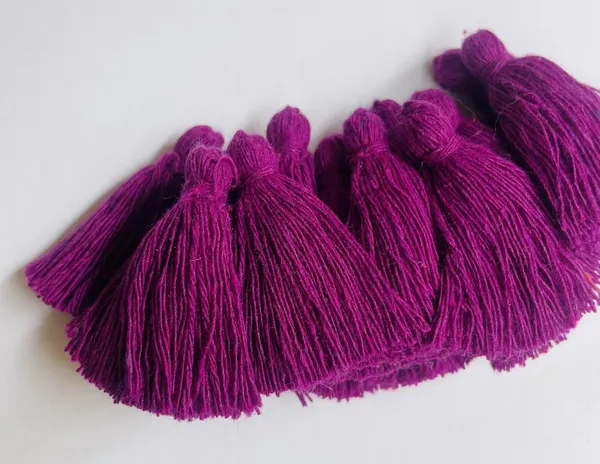 Plain_Solid_Micro_1.5_inch_Cotton_Tassels_for_Saree/Dupatta/Runners_&_DIY_Projects_(Purple,_Pack_of_25_pcs)
