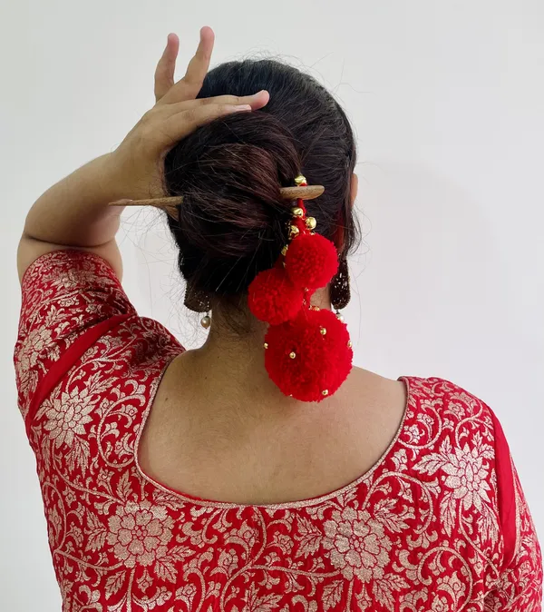 Laali_-_Boho_Festive_Pompom_Bun_Stick_(Pack_of_1)