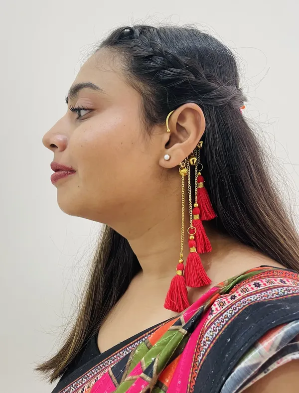 Gulab_-_Boho_Tassel_Earcuff_(Pack_of_1)