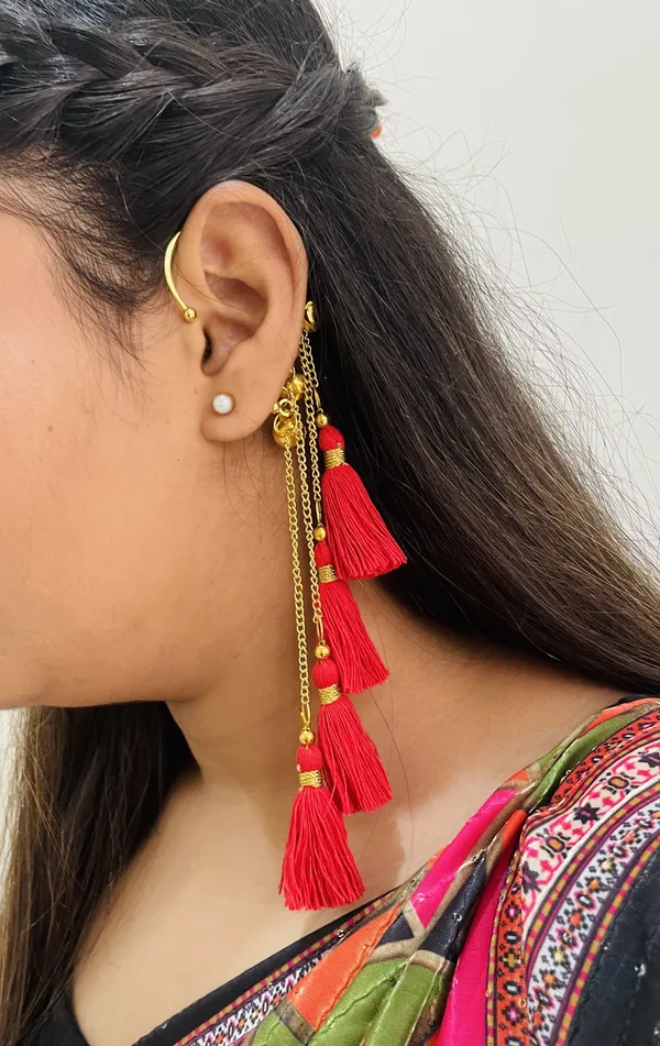 Gulab_-_Boho_Tassel_Earcuff_(Pack_of_1)