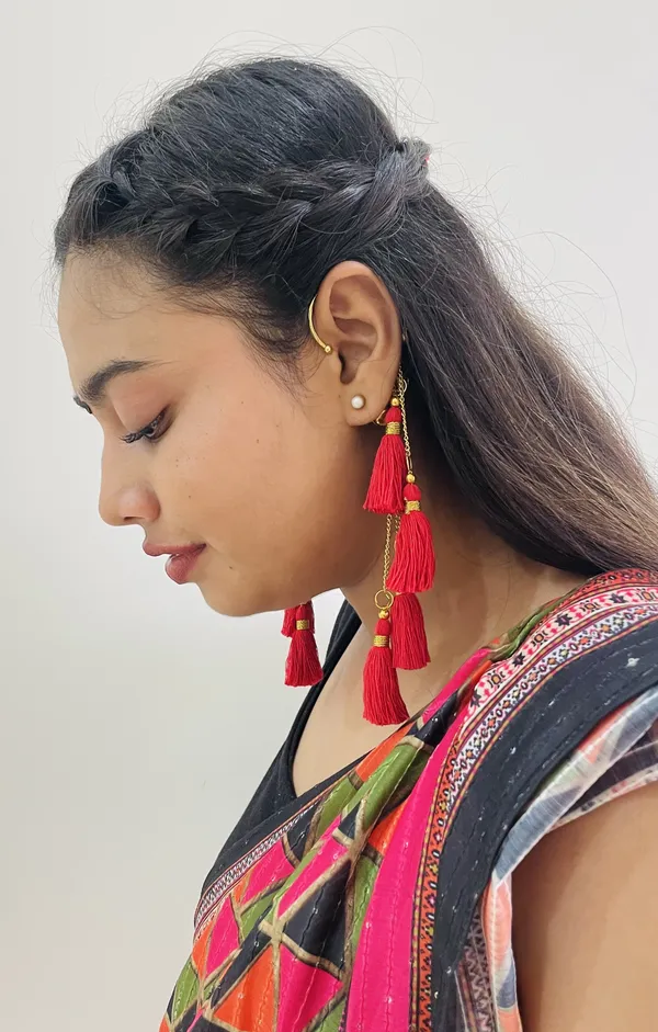 Gulab_-_Boho_Tassel_Earcuff_(Pack_of_1)