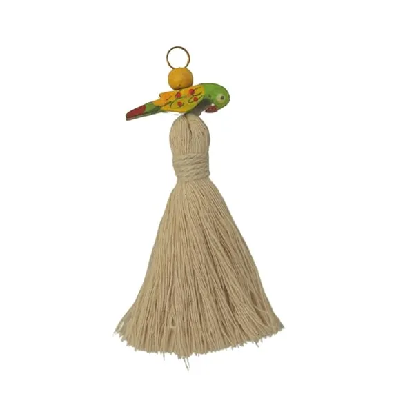 Mini_Cotton_Tassels_with_Parrots_(Pack_of_10)_(Off-White)