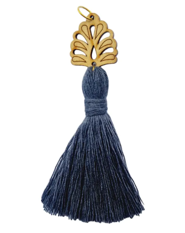 Dark_Grey_Mini_Cotton_Handmade__Tassels_with_wooden_leaf_,_Pack_of_10