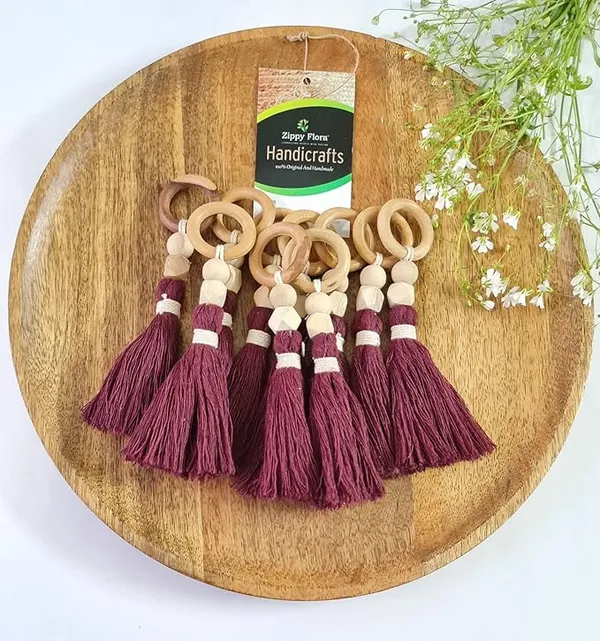 Panache_Handmade_Cotton_Tassels_for_DIY_&_Craft_Projects,_Pack_of_10_(Burgundy)