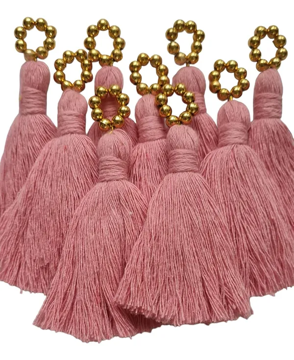 Mini_Cotton_Tassels_with_Golden_Pearls_for_Saree/Blouse/Dupatta/DIY/Decor,_Pack_of_10_(Baby_Pink)