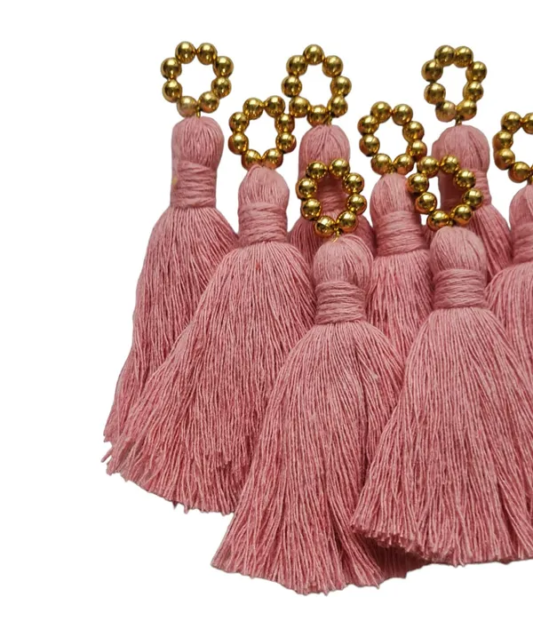 Mini_Cotton_Tassels_with_Golden_Pearls_for_Saree/Blouse/Dupatta/DIY/Decor,_Pack_of_10_(Baby_Pink)