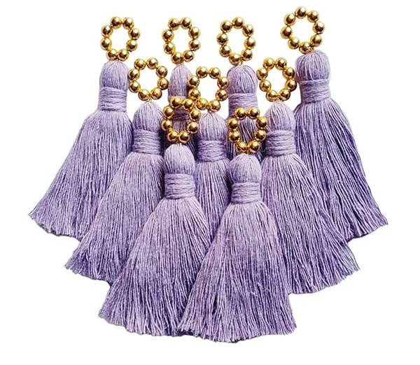 Mini_Cotton_Tassels_with_Golden_Pearls_for_Saree/Blouse/Dupatta/DIY/Decor,_Pack_of_10_(Lavender)