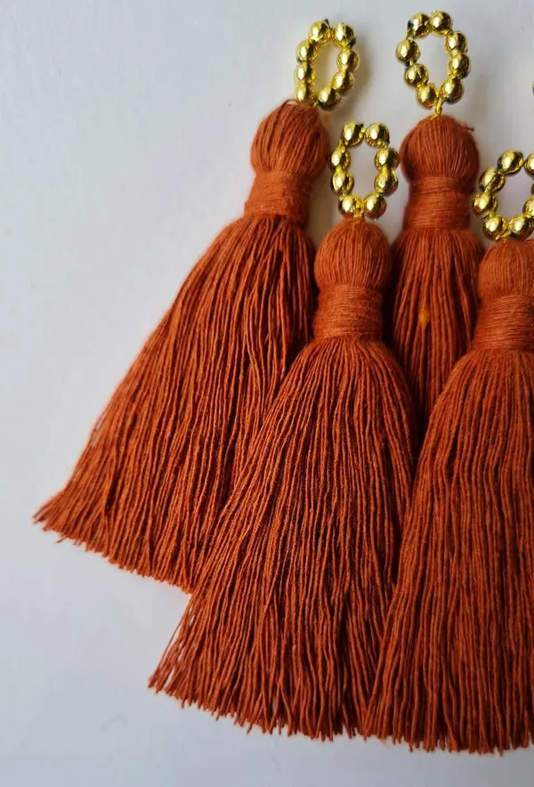 Mini_Cotton_Tassels_with_Golden_Pearls_for_Saree/Blouse/Dupatta/DIY/Decor,_Pack_of_10_(Rust_Brown)