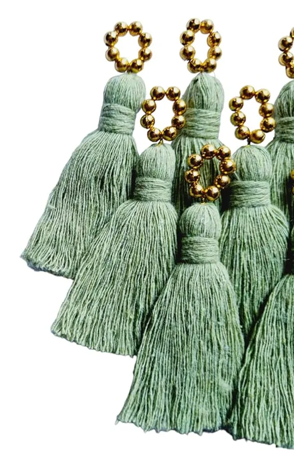 Mini_Cotton_Tassels_with_Golden_Pearls_for_Saree/Blouse/Dupatta/DIY/Decor,_Pack_of_10_(Seagreen)