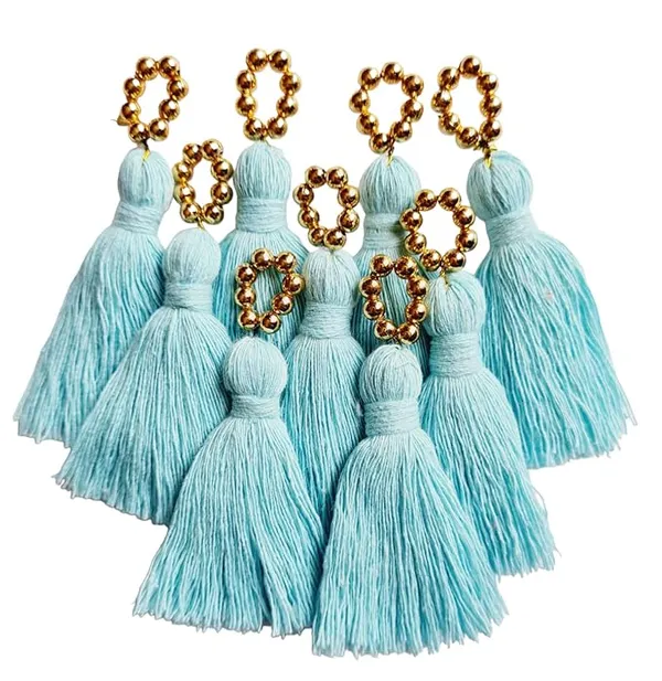 Mini_Cotton_Tassels_with_Golden_Pearls_for_Saree/Blouse/Dupatta/DIY/Decor,_Pack_of_10_(Sky_Blue)