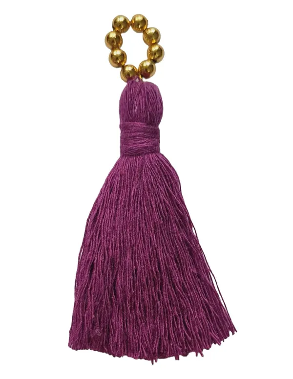 Mini_Cotton_Tassels_with_Golden_Pearls_for_Saree/Blouse/Dupatta/DIY/Decor,_Pack_of_10__(Purple)