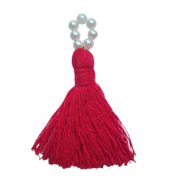 Mini_Cotton_Tassels_with_Pearls_for_Saree/Blouse/Dupatta/DIY/Decor,_Pack_of_10_(Red)