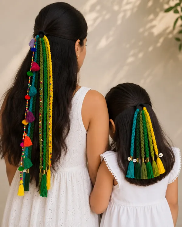 Mom_&_daughter_HairStrings_Combo_(Green)