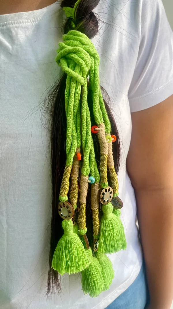 Neelima_-_Boho_Hnadmade_Parandi_(Parrot_Green_-Pack_of_1)