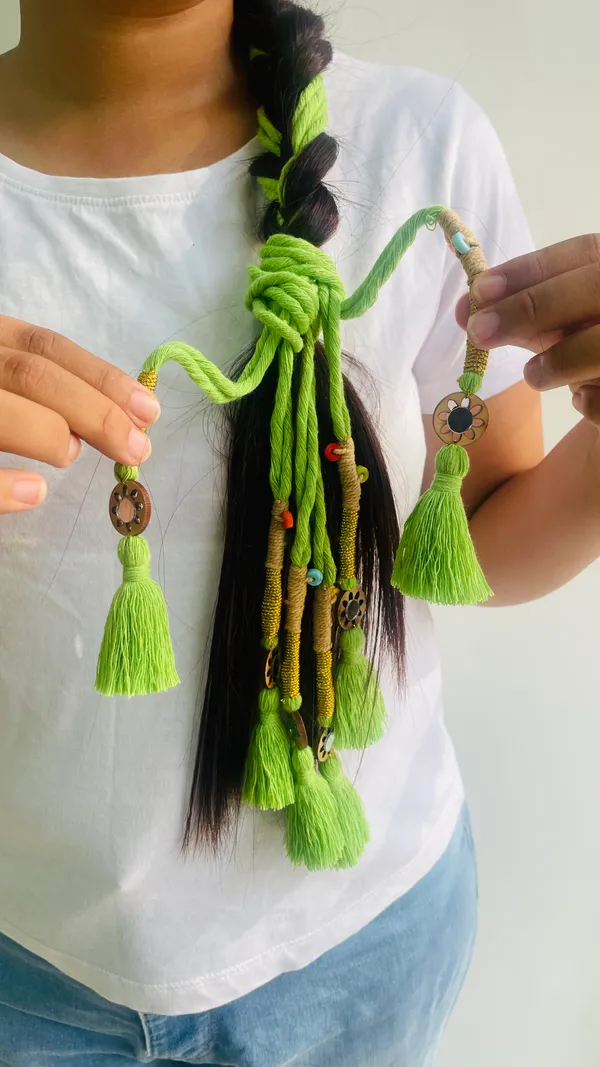 Neelima_-_Boho_Hnadmade_Parandi_(Parrot_Green_-Pack_of_1)