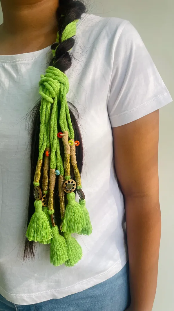 Neelima_-_Boho_Hnadmade_Parandi_(Parrot_Green_-Pack_of_1)