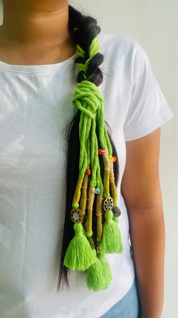 Neelima_-_Boho_Hnadmade_Parandi_(Parrot_Green_-Pack_of_1)