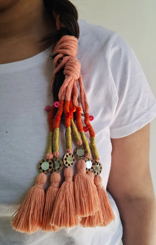 Neelima_-_Boho_Hnadmade_Parandi_(Peach_-Pack_of_1)