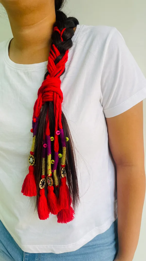 Neelima_-_Boho_Handmade_Parandi_(Red-Pack_of_1)