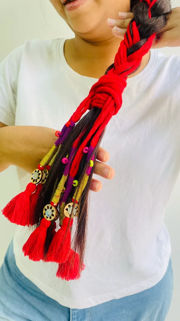Neelima_-_Boho_Handmade_Parandi_(Red-Pack_of_1)