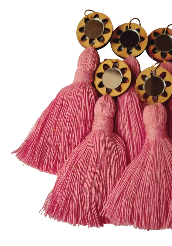 Baby_Pink_Mini_Cotton_Handmade__Tassels_with_mirrors_,_Pack_of_10