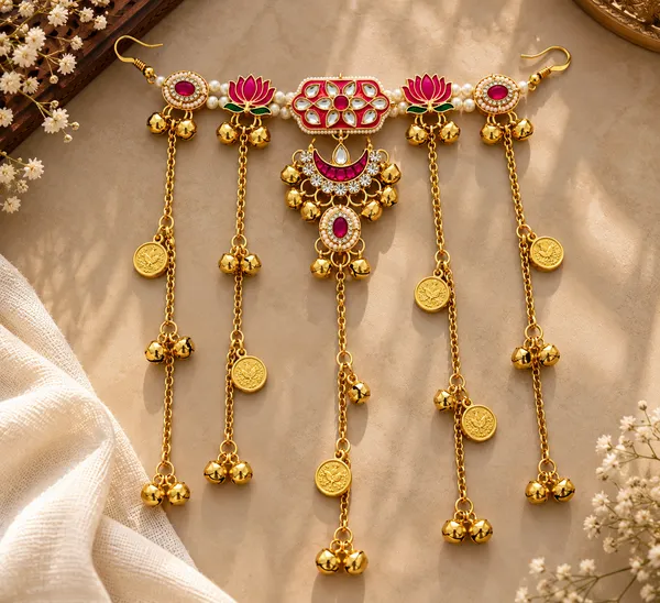 Pinterest_Inspired_Kashmiri_Kundan_Hair_Brooch