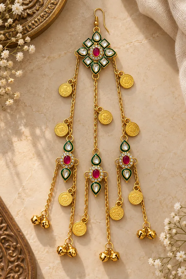 Pinterest_Inspired_Kashmiri_Kundan_Hair_Brooch