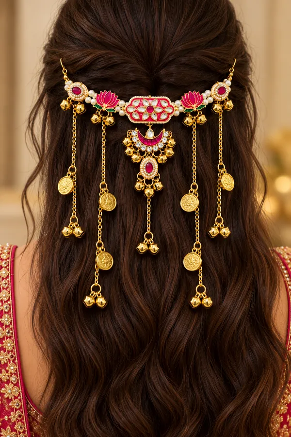 Pinterest_Inspired_Kashmiri_Kundan_Hair_Brooch