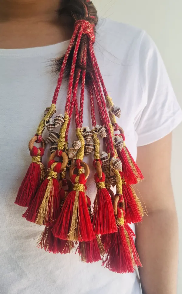 Shankh_-_Red_Boho_Handmade_Parandi_(Pack_of_1)