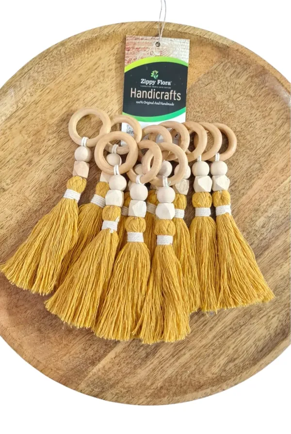 Panache_Handmade_Cotton_Tassels_for_DIY_&_Craft_Projects,_Pack_of_10_(Mustard)