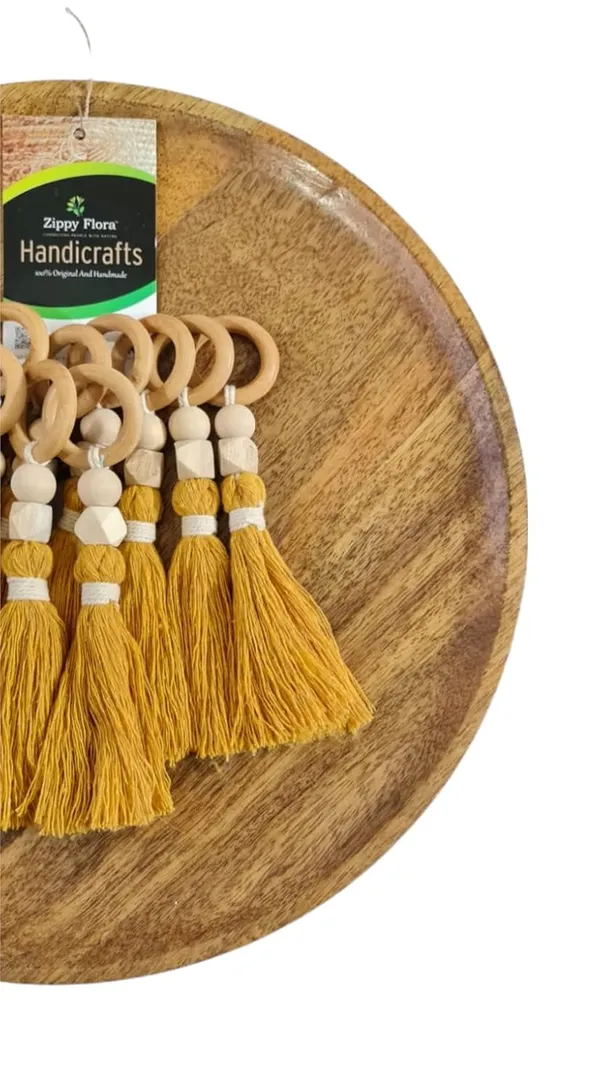 Panache_Handmade_Cotton_Tassels_for_DIY_&_Craft_Projects,_Pack_of_10_(Mustard)