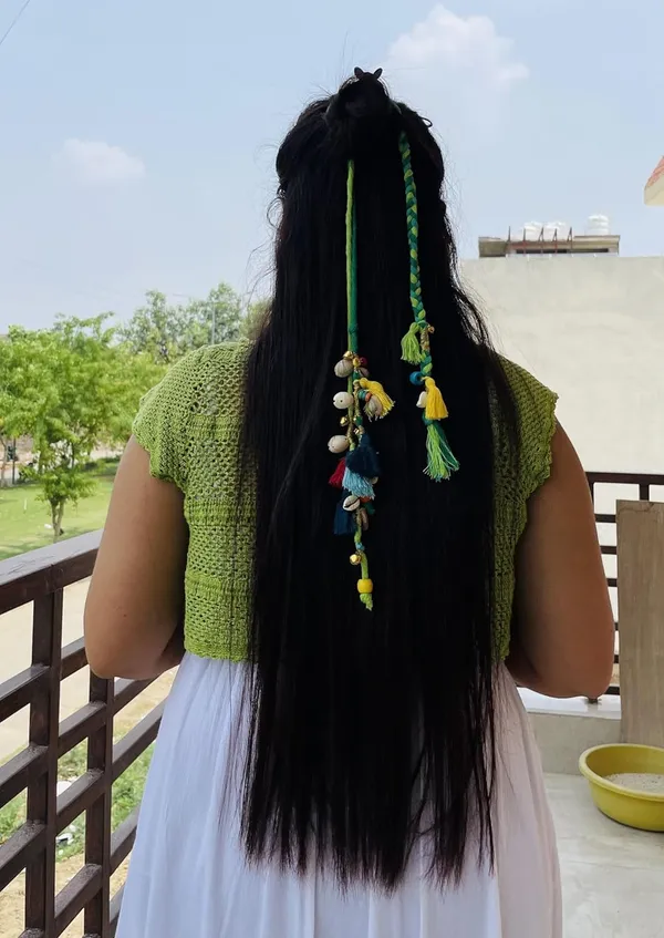 Green_Boho_Handmade_Colorful_Hair_String__(Full_Length_|_20-22inch)_(Pack_of_1)