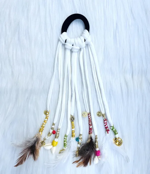 White_Pankh_-_boho_handmade_hair_string_|_(Shoulder_Length_,_12-14_inch)_(Pack_of_1)