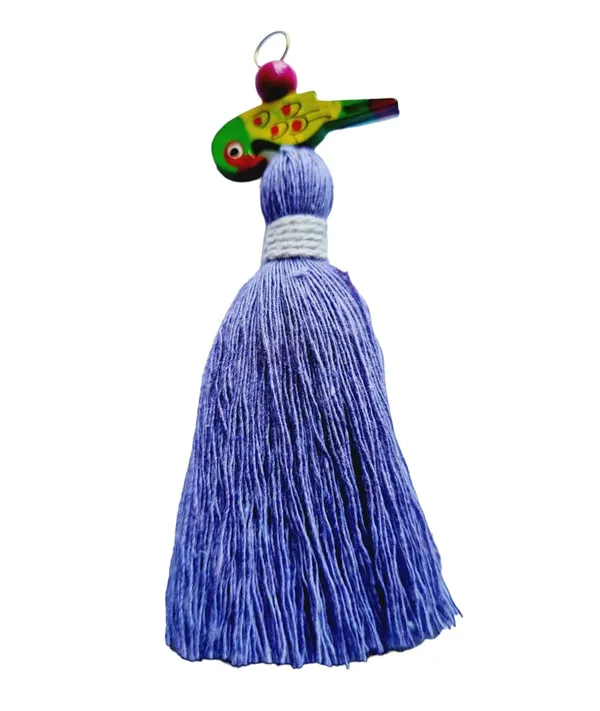 Mini_Cotton_Tassels_with_Parrots_(Pack_of_10)_(Lavender)