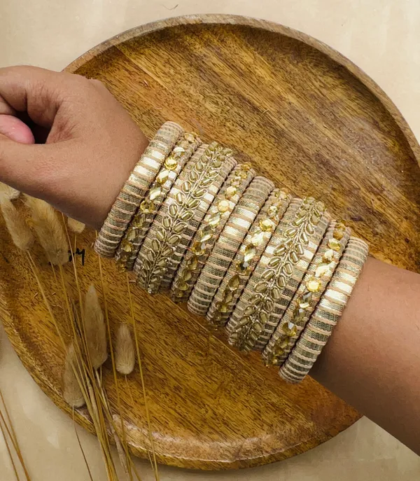Swarnika_-_Champagenne_Handmade_Bangles_(Stack_of_9)