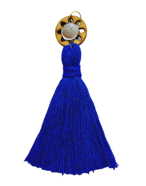 Royal_Blue_Mini_Cotton_Handmade__Tassels_with_mirrors_,_Pack_of_10