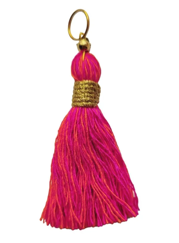 Micro_1.5_inch_Length_Cotton_Handmade_Tassels_for_Saree/Blouse/Dupatta/DIY/Decor_(Pack_of_12)_(Mix-Pink_&_Orange)
