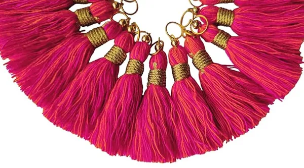 Micro_1.5_inch_Length_Cotton_Handmade_Tassels_for_Saree/Blouse/Dupatta/DIY/Decor_(Pack_of_12)_(Mix-Pink_&_Orange)