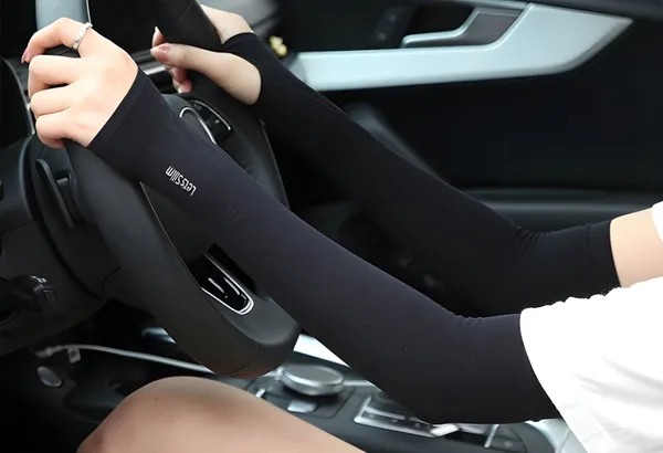 Black_Nylon_Uv_Protection_Arm_Sleeves_Gloves_For_Women_&_Girls_(Pack_of_2)