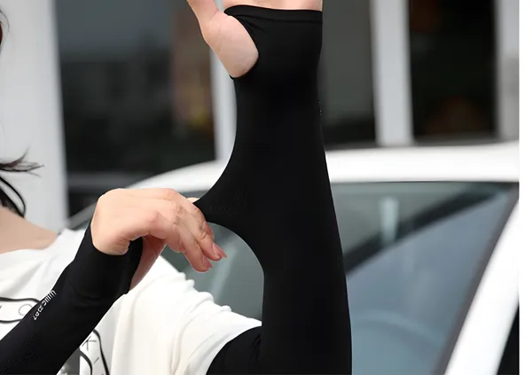 Black_Nylon_Uv_Protection_Arm_Sleeves_Gloves_For_Women_&_Girls_(Pack_of_2)
