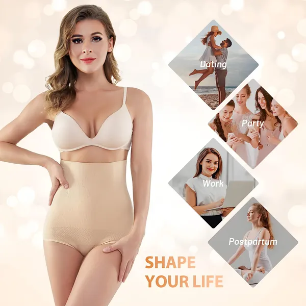 Beige_Nylon_Tummy_Shaper_For_Women_&_Girls