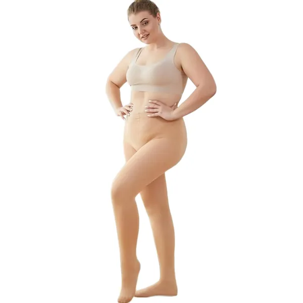 Beige_Nylon_Fur_Stockings_For_Women_&_Girls
