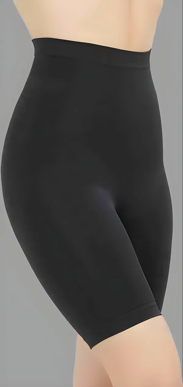 Black_Nylon_Tummy_And_Thigh_Shaper_For_Women_&_Girls