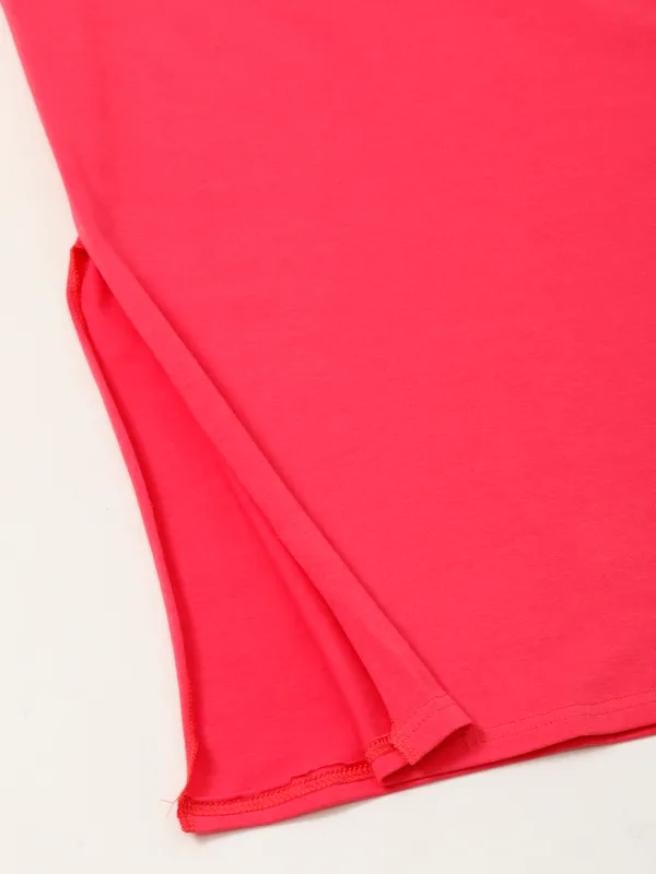 Carrot_Red_Cotton_Saree_Shapewear_For_Women_&_Girls