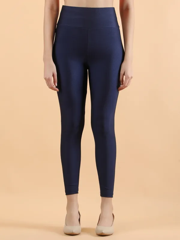 Navy_Blue_Nylon_High_Waist_Shimmer_&_Glossy_Leggings_For_Women_&_Girls