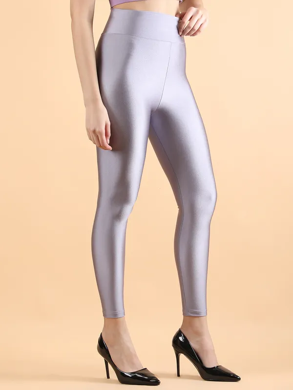 Steel_Grey_Nylon_High_Waist_Shimmer_&_Glossy_Leggings_For_Women_&_Girls