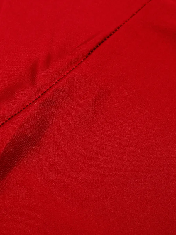 Strawberry_Red_Nylon_High_Waist_Shimmer_&_Glossy_Leggings_For_Women_&_Girls