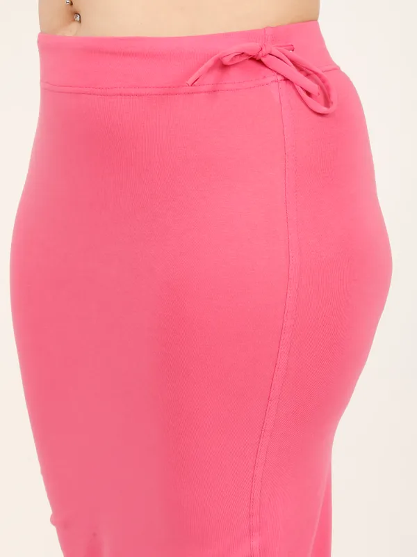 Dark_Pink_Cotton_Saree_Shapewear_For_Women_&_Girls