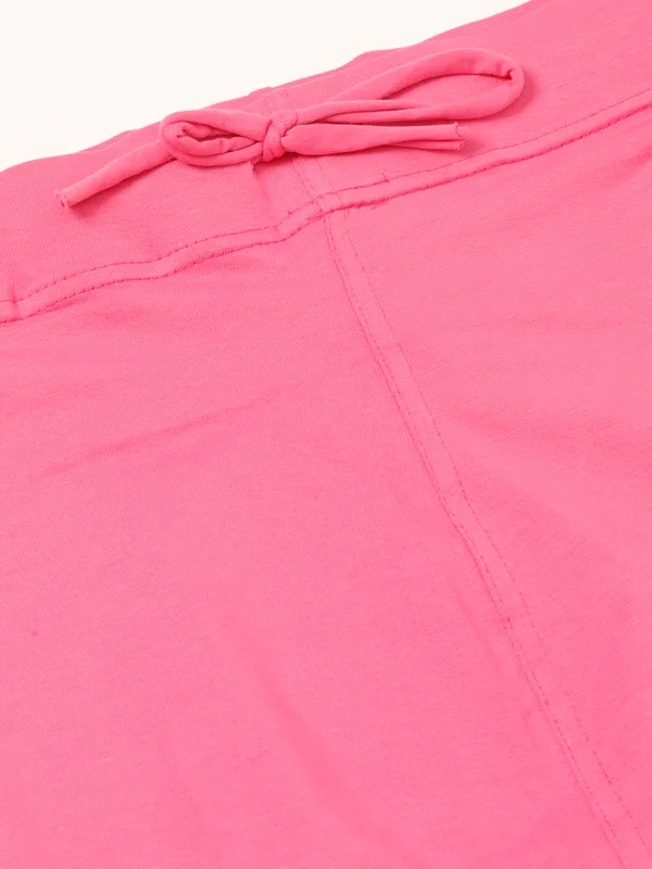 Dark_Pink_Cotton_Saree_Shapewear_For_Women_&_Girls