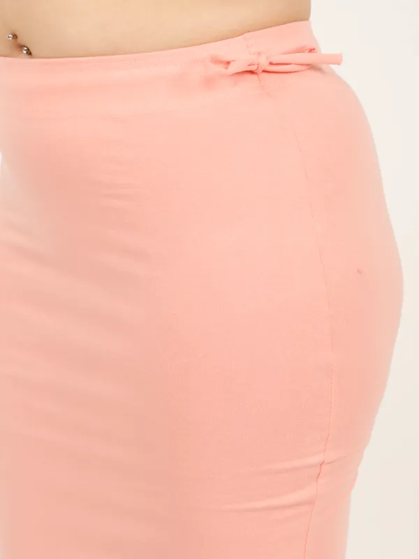 Peach_Cotton_Saree_Shapewear_For_Women_&_Girls